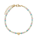 Pulsera de piedra, Bañado en oro, Vidrio de plomo