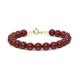 Pulsera de piedra, Bañado en oro, Jadeíta artificial