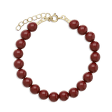 Pulsera de piedra, Bañado en oro, Jadeíta artificial