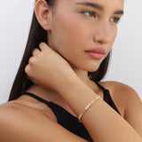 Pulseras Festivas, Bañado en oro, Zirconia cúbica artificial