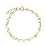 Pulsera a capas, Bañado en oro, Vidrio de plomo