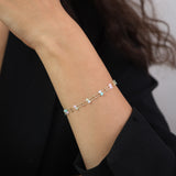 Pulsera a capas, Bañado en oro, Vidrio de plomo