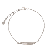 Pulseras Festivas, Plata 925 bañada en rodio, Zirconia cúbica artificial