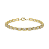 Pulsera de tenis, Bañado en oro, Zirconia cúbica artificial