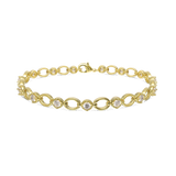 Pulseras Festivas, Bañado en oro, Zirconia cúbica artificial