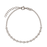 Pulseras Festivas, Plata 925 bañada en rodio, Zirconia cúbica artificial