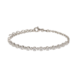 Pulseras Festivas, Plata 925 bañada en rodio, Zirconia cúbica artificial