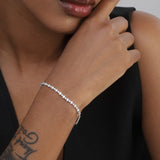 Pulseras Festivas, Plata 925 bañada en rodio, Zirconia cúbica artificial