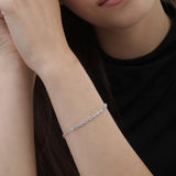 Pulseras Festivas, Plata 925 bañada en rodio, Zirconia cúbica artificial