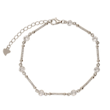 Pulseras Festivas, Plata 925 bañada en rodio, Zirconia cúbica artificial
