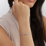 Pulseras Delicadas, Plata 925 bañada en rodio, Zirconia cúbica artificial