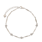 Pulseras Festivas, Plata 925 bañada en rodio, Zirconia cúbica artificial