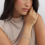 Pulseras Festivas, Plata 925 bañada en rodio, Zirconia cúbica artificial