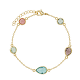 Pulseras Festivas, Plata 925 bañada en rodio, Zirconia cúbica artificial