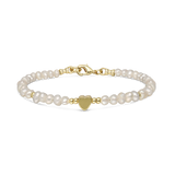 Pulsera de perlas, Bañado en oro, Perla cultivada