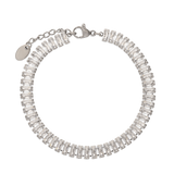 Pulsera de piedra, Acero inoxidable, Zirconia cúbica artificial