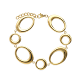 Pulseras Festivas, Acero inoxidable con baño de oro de aproximadamente 1 micra, Sin piedra
