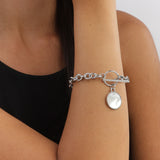 Pulseras Festivas, Acero inoxidable, Madreperla artificial