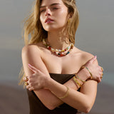 Esposas y brazaletes, Bañado en oro, Sin piedra