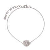 Pulseras Delicadas, Plata 925 bañada en rodio, Zirconia cúbica artificial