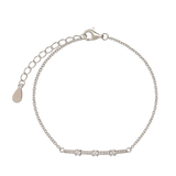 Pulseras Festivas, Plata 925 bañada en rodio, Zirconia cúbica artificial