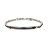 Pulsera de hombre, Acero inoxidable, Zirconia cúbica artificial