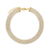 Pulsera de tenis, Bañado en oro, Zirconia cúbica artificial