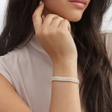 Pulsera de tenis, Bañado en oro, Zirconia cúbica artificial