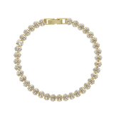 Pulsera de tenis, Bañado en oro, Zirconia cúbica artificial