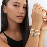 Pulsera de piedra, Bañado en oro, Zirconia cúbica artificial, Perla cultivada, Madreperla artificial, Vidrio de plomo