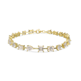 Pulseras Delicadas, Bañado en oro, Zirconia cúbica artificial