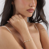 Pulseras Delicadas, Bañado en oro, Zirconia cúbica artificial