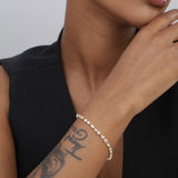 Pulseras Delicadas, Bañado en oro, Zirconia cúbica artificial