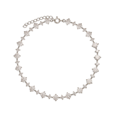 Pulseras Delicadas, Plata 925 bañada en rodio, Zirconia cúbica artificial