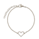 Pulseras Delicadas, Acero inoxidable, Zirconia cúbica artificial