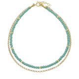 Ajorca para Tobillo, Bañado en oro, Vidrio de plomo