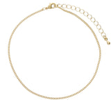 Ajorca para Tobillo, Bañado en oro, Sin piedra