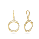 Gotas, Bañado en oro, Zirconia cúbica artificial
