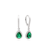 Gotas, Plata 925 bañada en rodio, Zirconia cúbica artificial