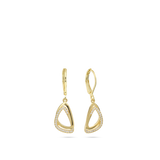 Gotas, Bañado en oro, Zirconia cúbica artificial