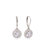 Gotas, Plata 925 bañada en rodio, Zirconia cúbica artificial