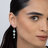 Gotas, Plata de Ley 925, Cristal Swarovski artificial