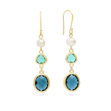 Gotas, Bañado en oro, Perla cultivada, Vidrio de plomo