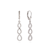 Gotas, Plata 925 bañada en rodio, Zirconia cúbica artificial