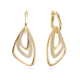 Gotas, Bañado en oro, Zirconia cúbica artificial