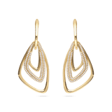 Gotas, Bañado en oro, Zirconia cúbica artificial