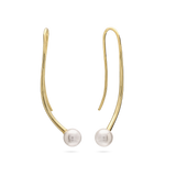 Gotas, Bañado en oro, Perla Swarovski artificial