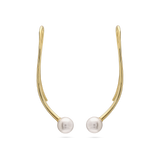 Gotas, Bañado en oro, Perla Swarovski artificial