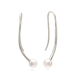 Gotas, Plata 925 bañada en rodio, Perla Swarovski artificial