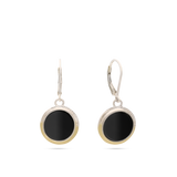 Gotas, Plata 925 con oro 9k, Ónix artificial